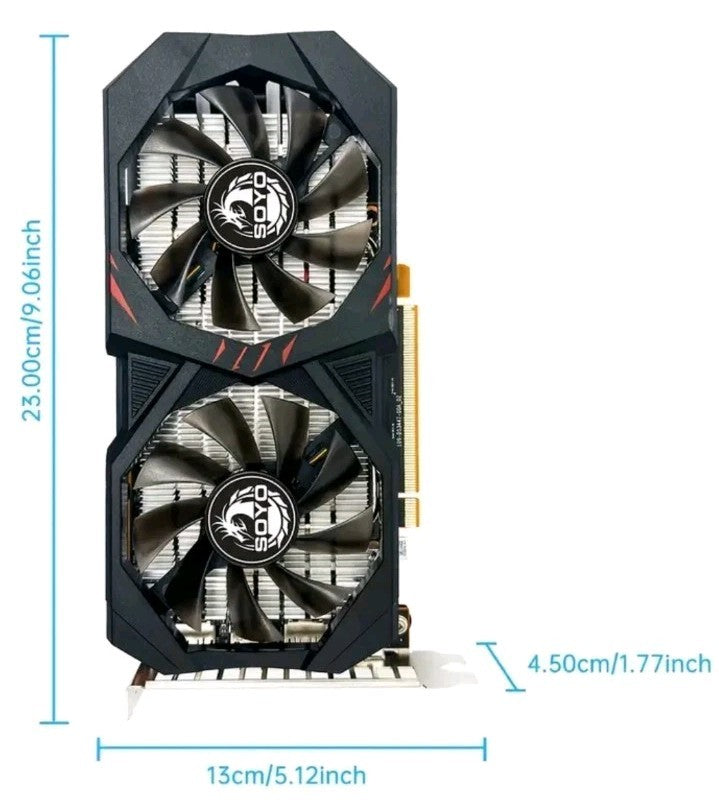 SOYO AMD RX 6600mG 8GB GDDR6 128Bit PCI-E 4.0×8 8Pin Radeon GPU, Display Port