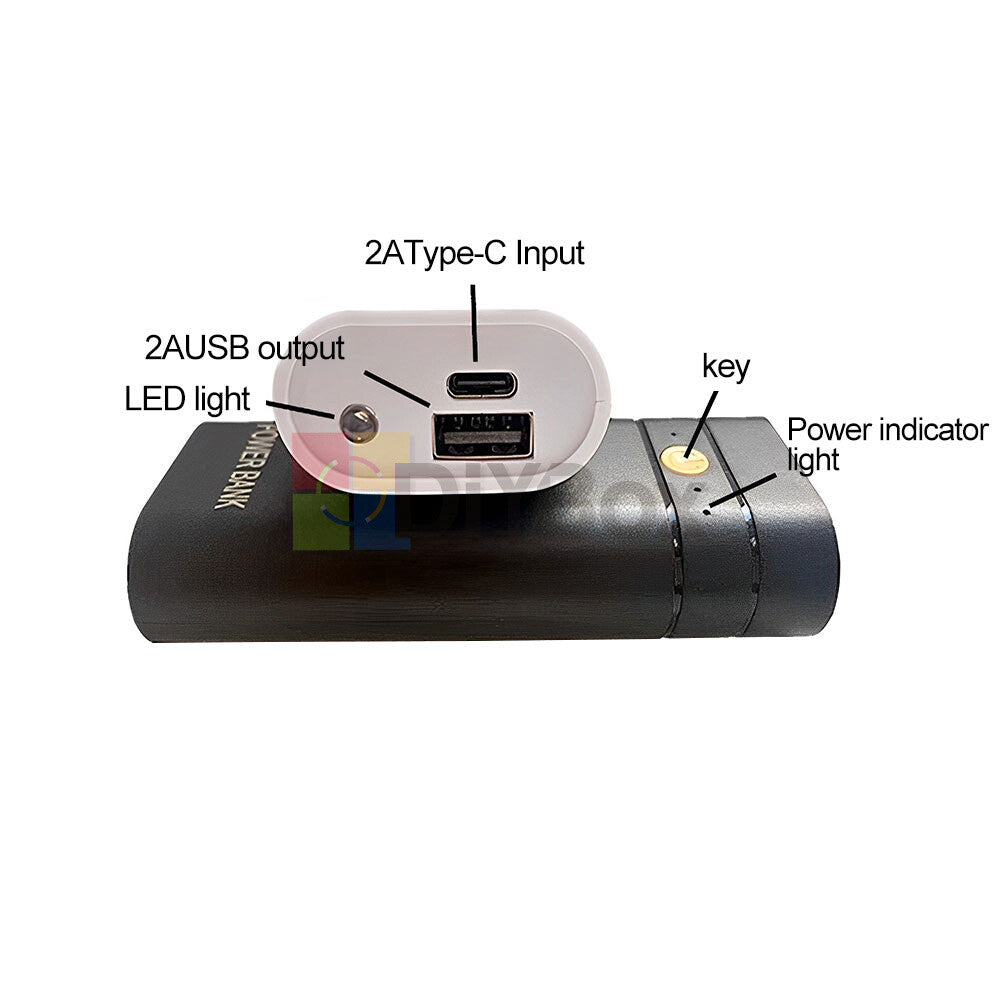 5V 2A USB DIY Power Bank Case Cover Fast Charging For 2*18650 Storage Box