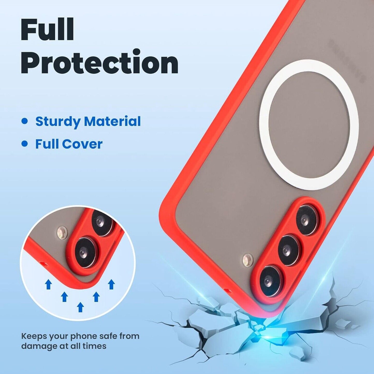 For Samsung Galaxy S25Ultra S24FE S23 Case Mag Safe Magnetic Frosted Phone Cover