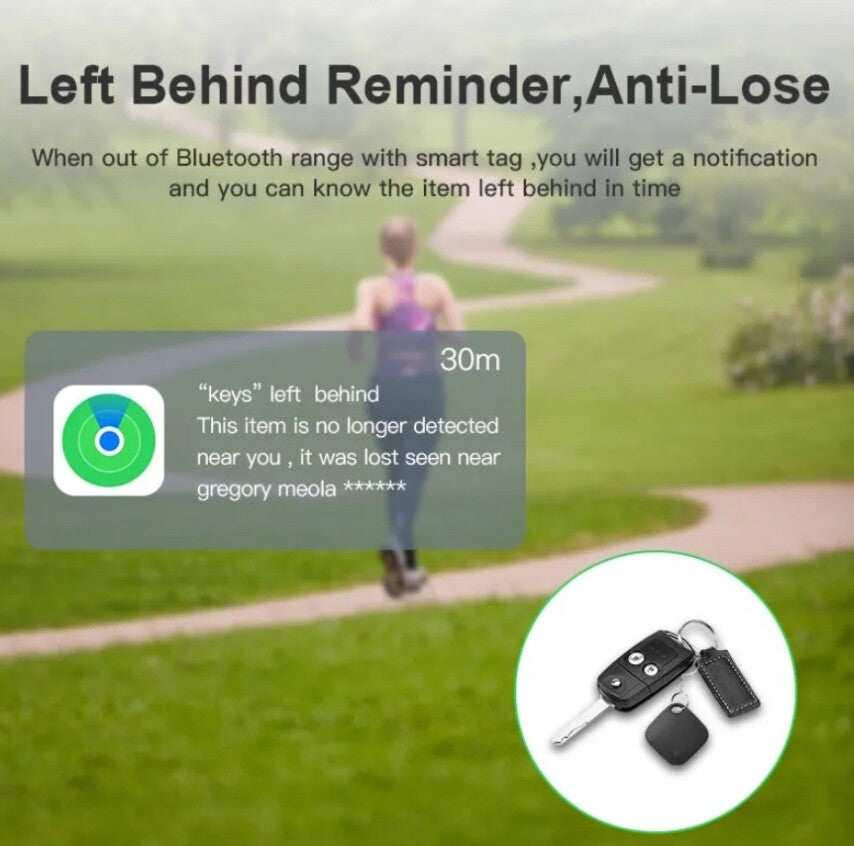 Bluetooth GPS Tracker for iPhone - Find My App Compatible Keytag ; Black
