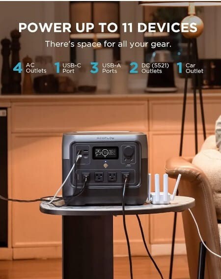 EF ECOFLOW Portable Power Station RIVER 2 Pro, 768Wh, 1600 Watt(WE SHIP TO GUAM)