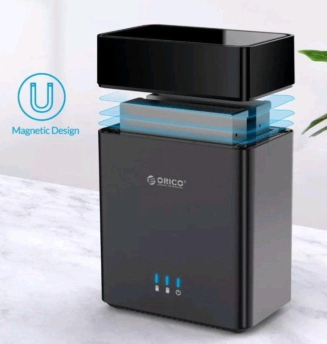 ORICO 2 Bay Hard Drive Enclosure USB Type-C to SATA for 3.5'' HDD SSD w/ Fan