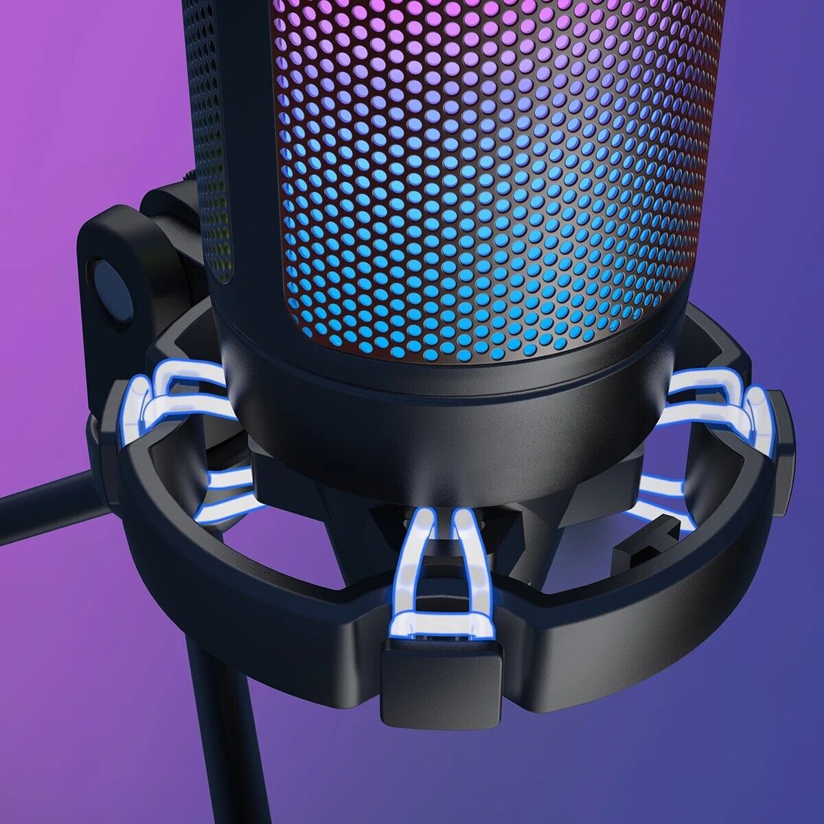 FIFINE Gaming Microphone USB PC Mic for Streaming Podcasts Recording Condense...