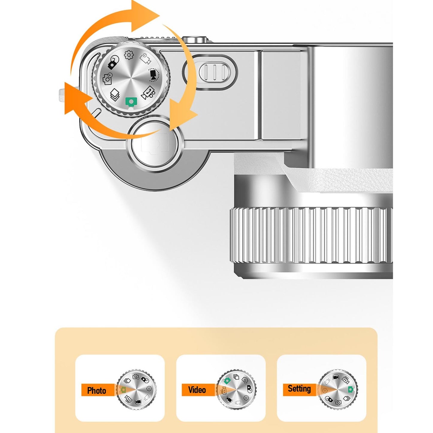 Digital Camera 64MP Pixels 5K HD 16x Zoom AF Autofocus Retro Compact Vlog Kit