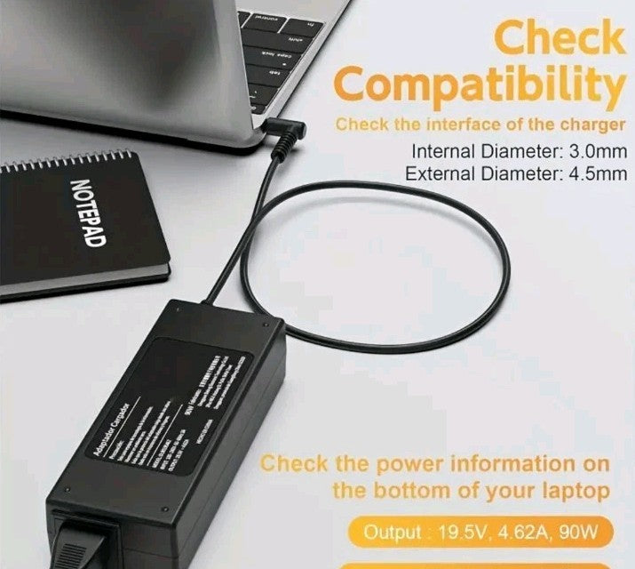 65W 19.5V 3.33A Ac Adapter For HP Pavilion X360 11 13 15, Zbook 14u G4 G5 15u 15
