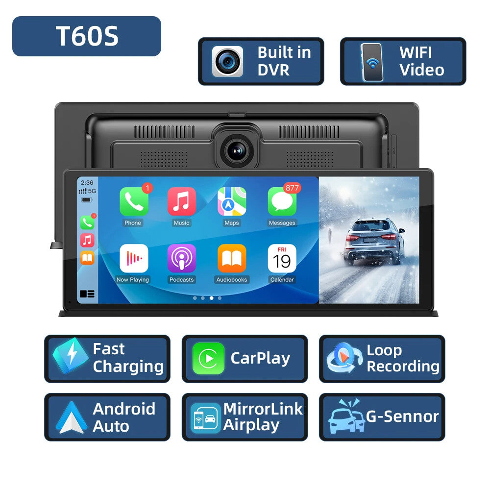 11.3inch Dashcam CarPlay Android Auto IPS Display Bluetooth AUX USB Fit for Benz