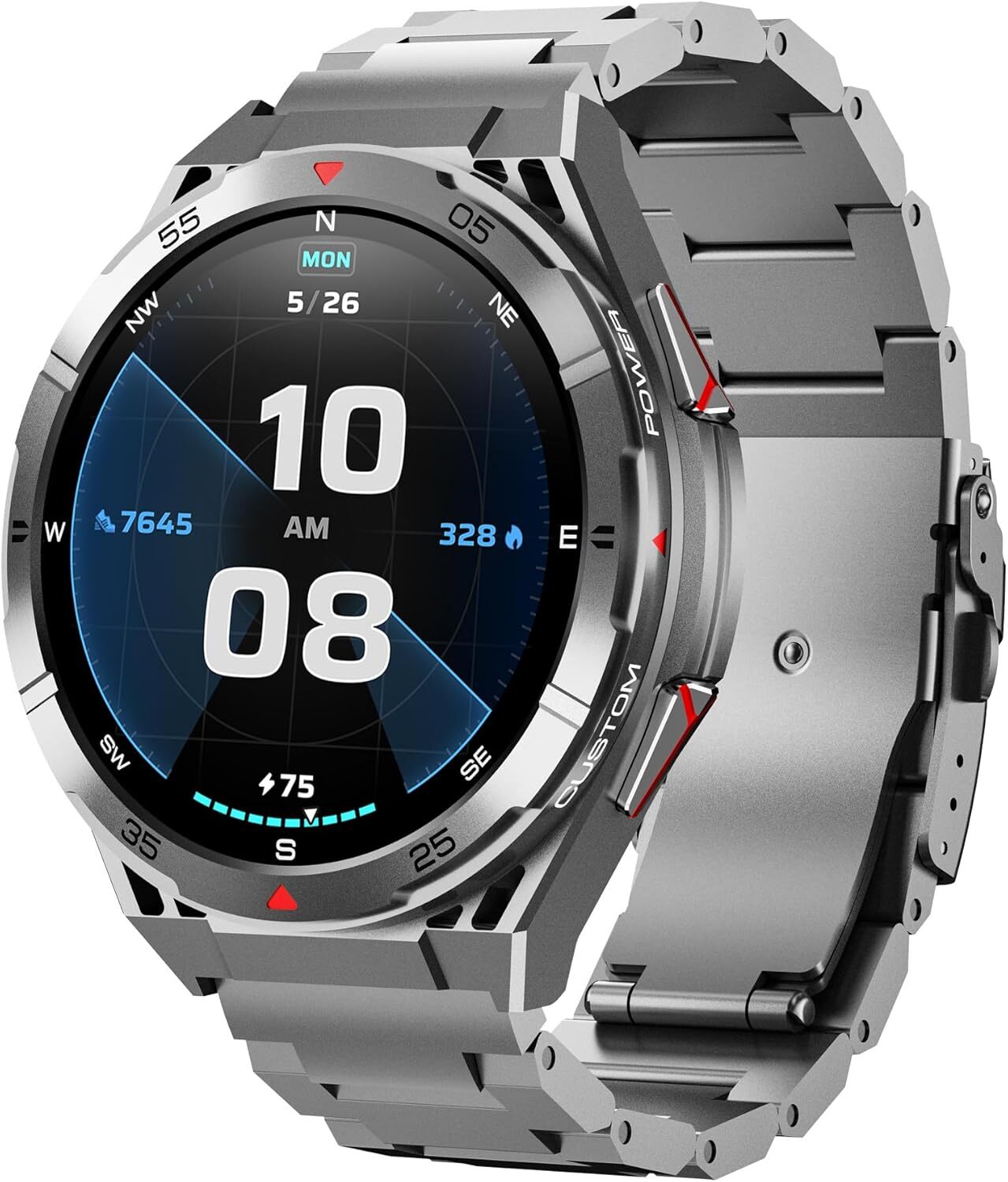 2025 Military Smart Watch (Call Receive/Dial) Rugged GPS Sport Fitness Tracker