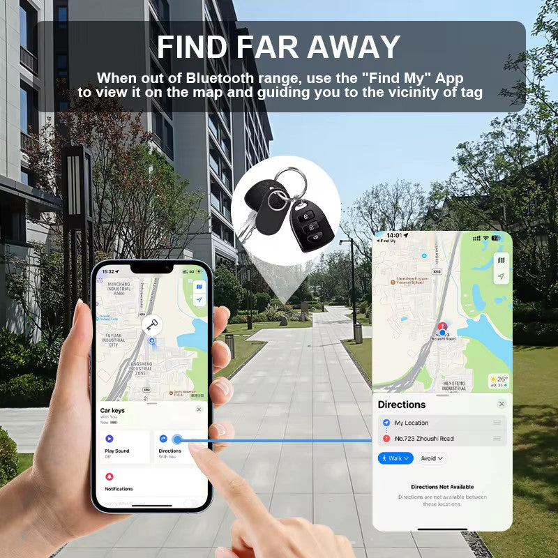 Smart Tag2 GPS Bluetooth Tracker for Apple AirTag - Key and Luggage Finder