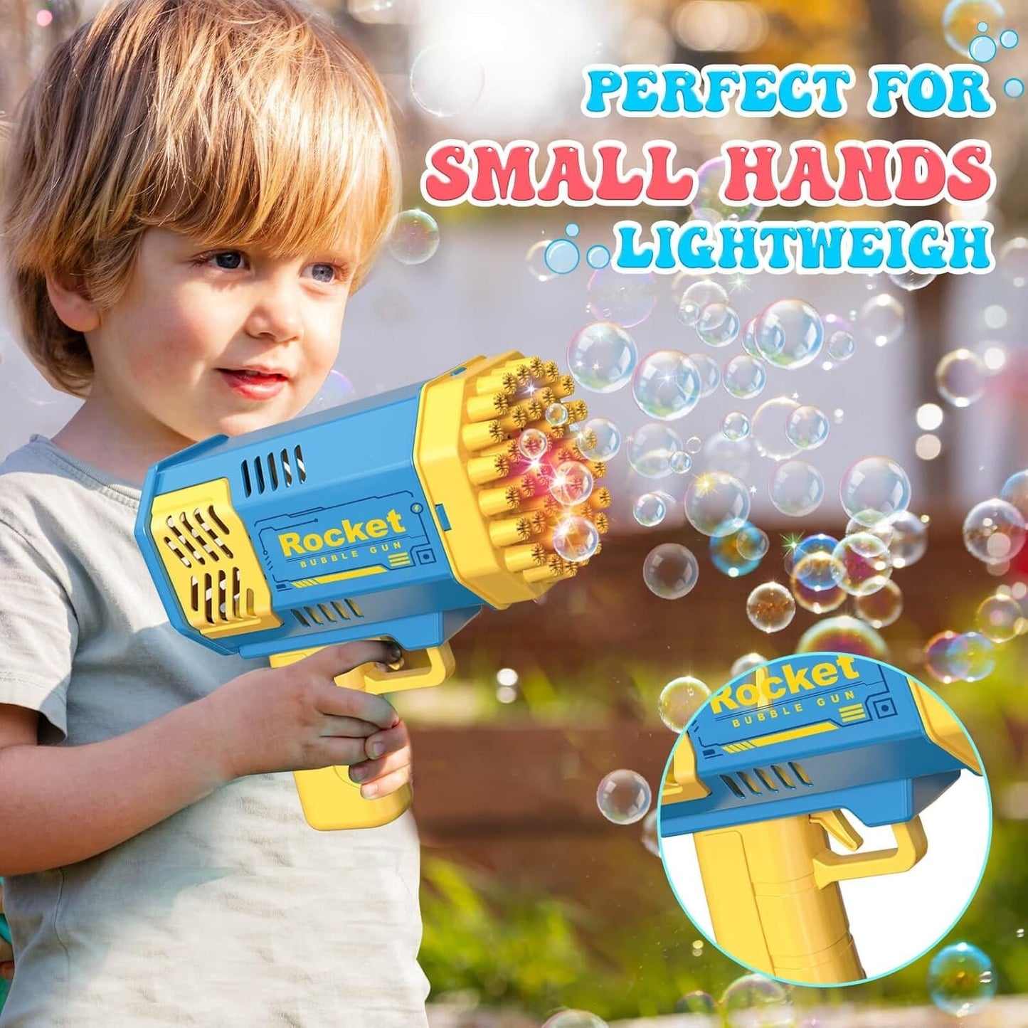 Bubble Machine for Kids - 2 Pack Bubble Toys for 3-8 Year Olds with Fun Bubbles