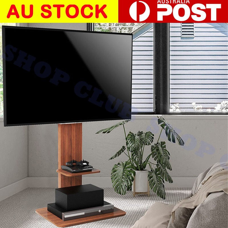 Heavy Duty TV Floor Stand 5-Levels Height Adjustable TV Mount Bracket Up To 65"