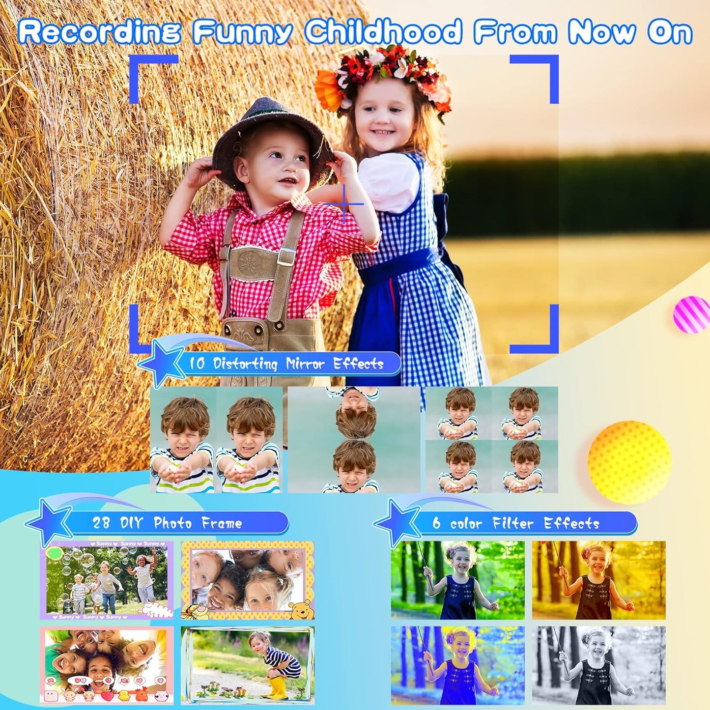 Kids Camera for Boys & Girls, Camera for Kids 3 4 5 6 7 8 9 10 Years Old, Toddle