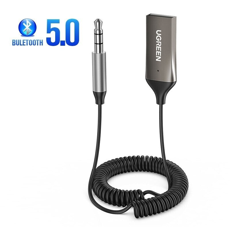 UGREEN Bluetooth Receiver 5.0 Aux 3.5mm USB Adapter Wireless Receiver For Car BT