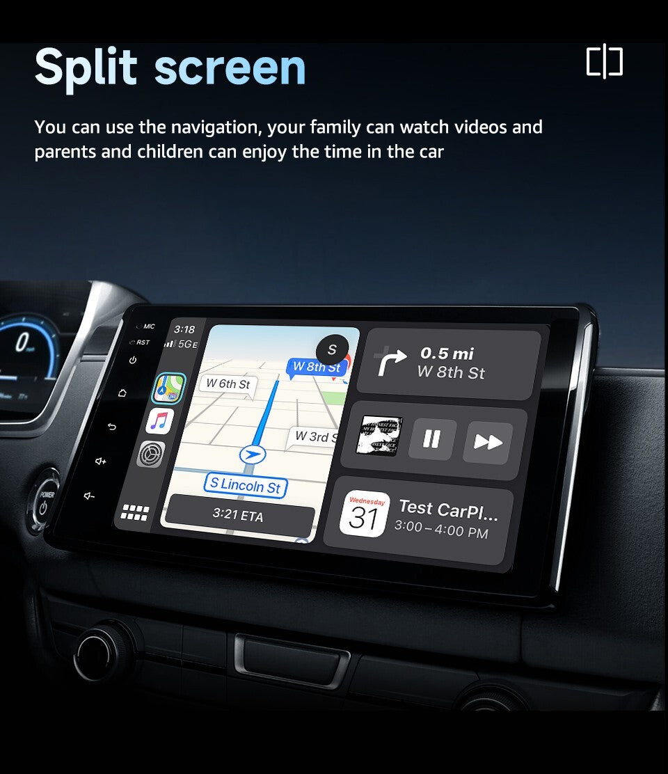 2-in-1 Wireles CarPlay Auto Adapter Fast-Connecting Plug&Play WIFI5.0 BT2.4/5.0