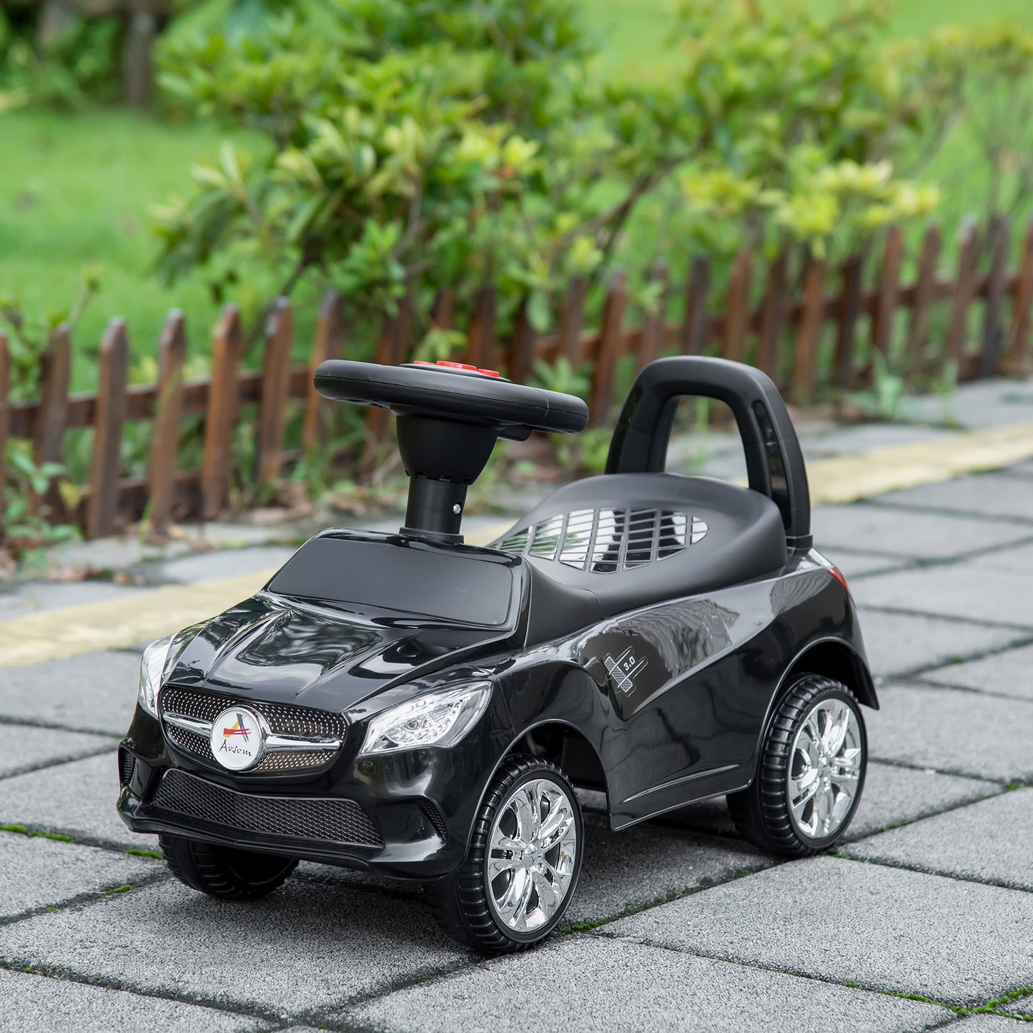 Kids Ride On Toy Sliding Push Car with Horn Music Working Lights Toddler Walking