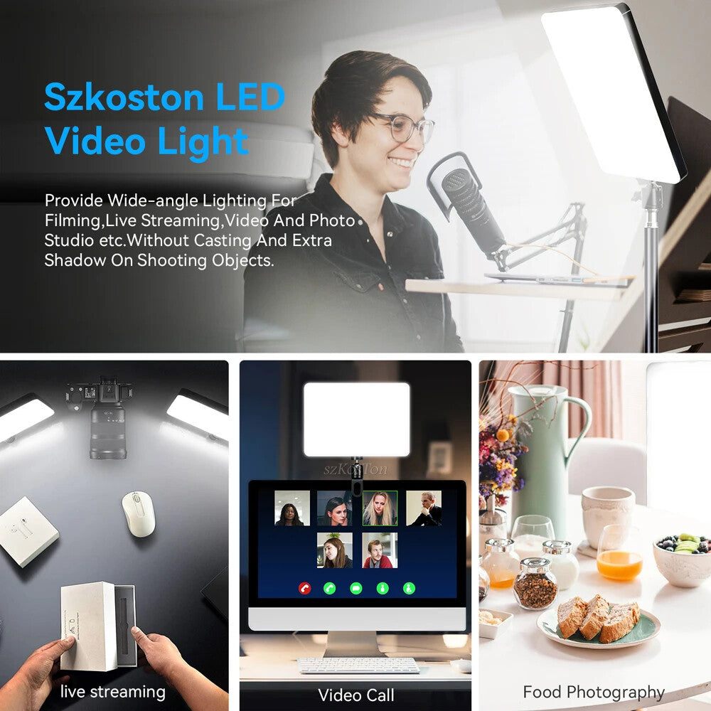 8/12 Inch LED Photography Video Light Panel Lighting Photo Studio Lamp Kit