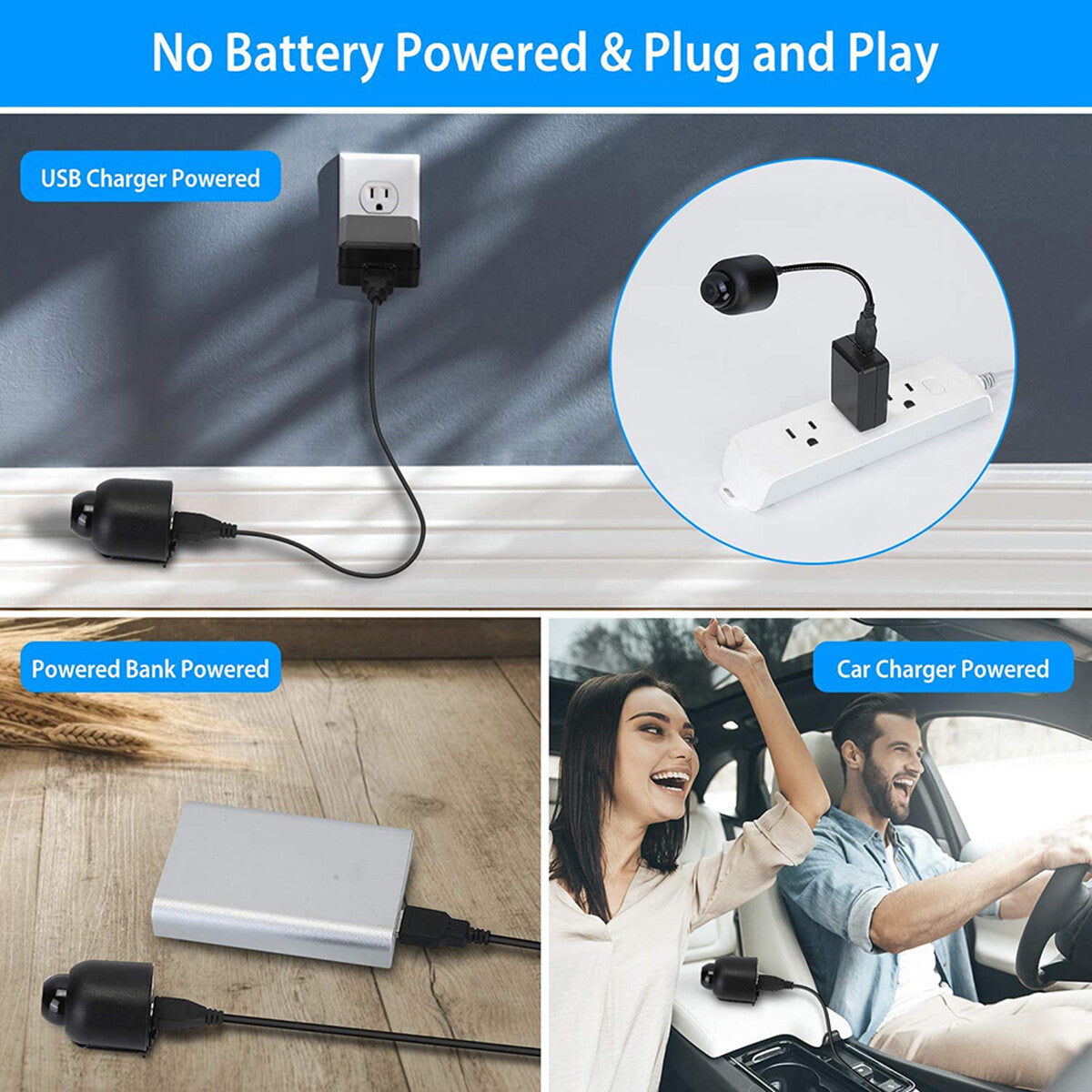 1080P Mini Camara Oculta Espia De Seguridad WiFi Inalambrica Con Audio y Video