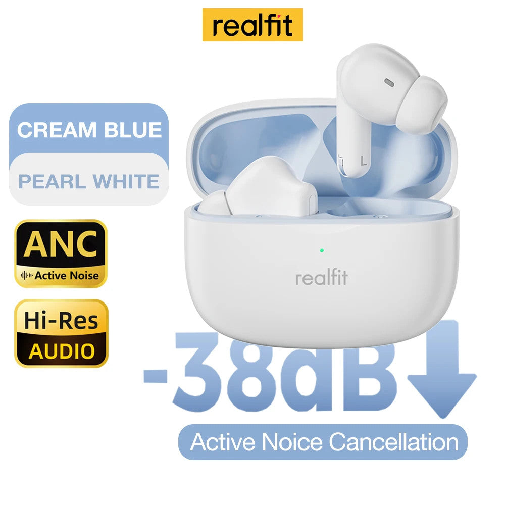 F3 ANC Active Noice Cancellation Bluetooth Earphones ENC Call HIFI Stereo Superb