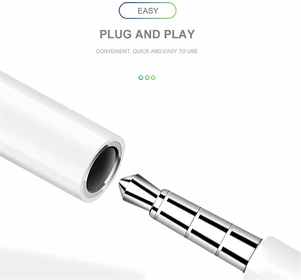 1-3PCS For iPhone Headphone Adapter Jack 8Pin to 3.5mm Aux Cord Dongle Converter