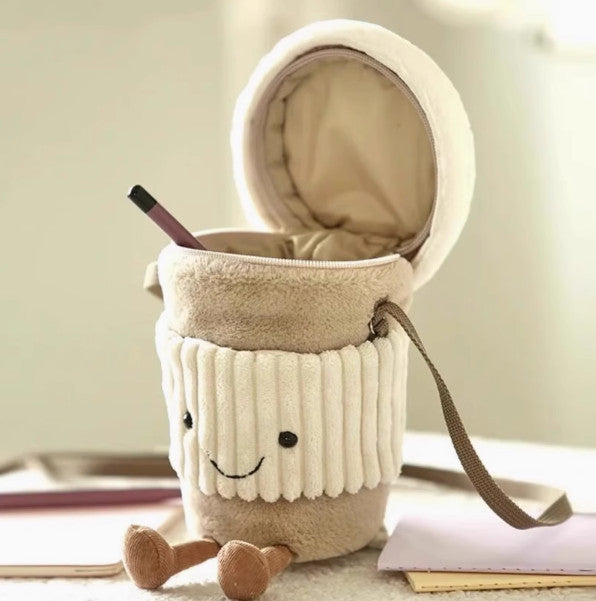 Jellycat AMUSEABLE COFFEE TO GO BAG Soft Plush Purse with Free Dust Bag