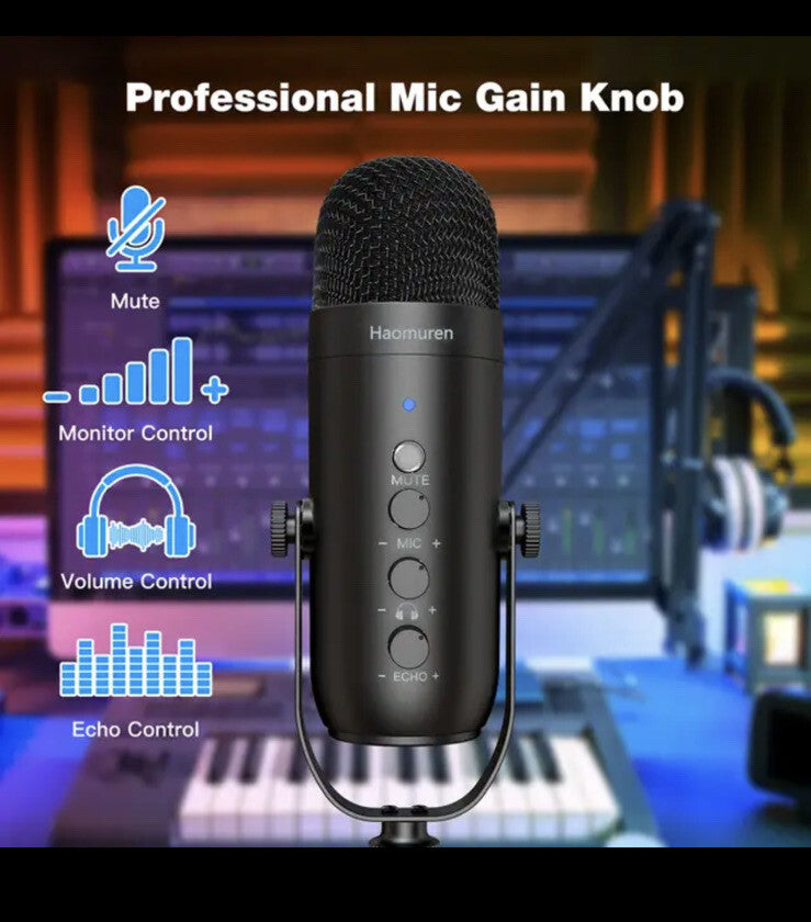 Haomuren Professional Studio Microphone Kit - Black