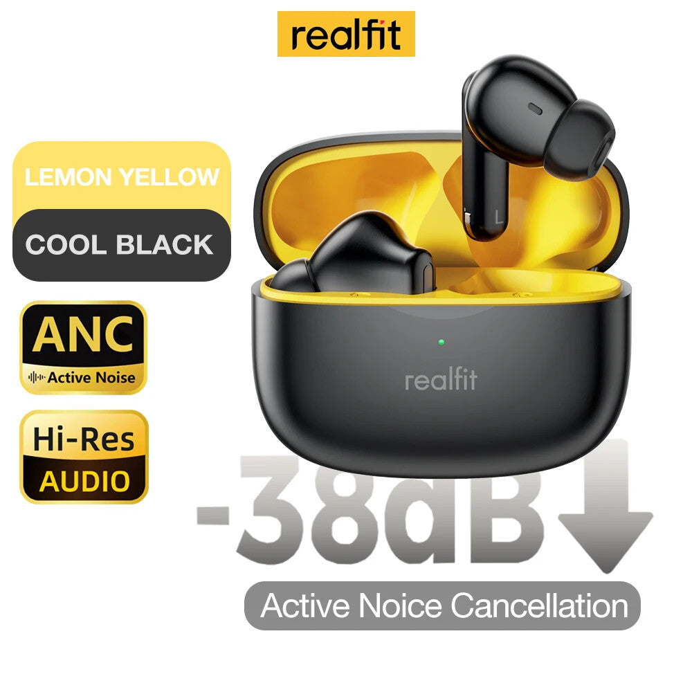 F3 ANC Active Noice Cancellation Bluetooth Earphones ENC Call HIFI Stereo Superb