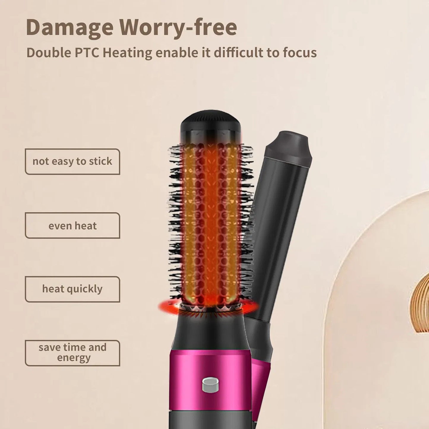 5 In 1 Hair Dryer Brush Kit, Blow Dryer Brush For Drying, Straightening, Volumiz
