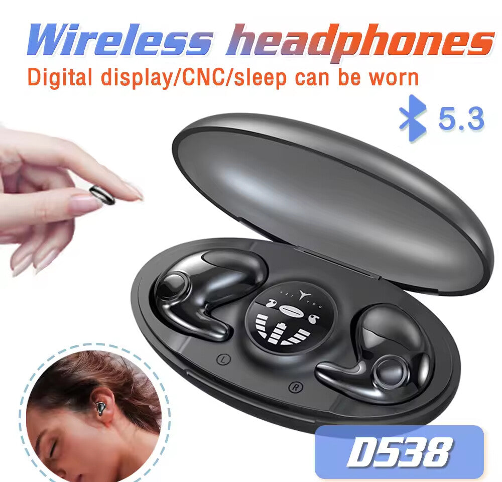 Bluetooth Earbuds Headset TWS5.3 Inear Wireless Earphone Invisible for All Phone