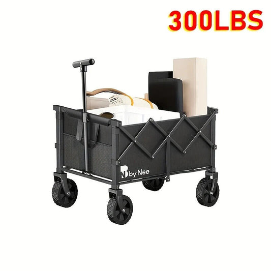 Heavy Duty 300lbs Collapsible Trailer All Terrain Utility Cart for Outdoor Use