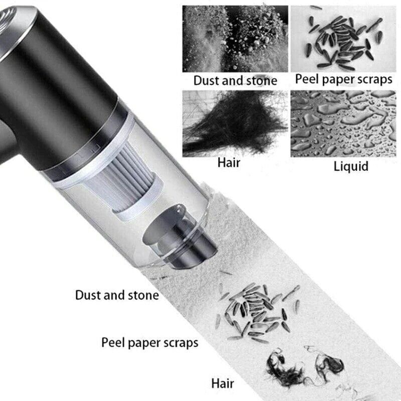 Powerful and Portable 9000Pa 3-In-1 Mini Auto Vacuum for Car,home