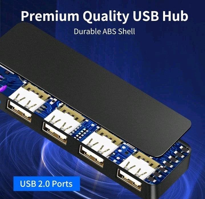 USB 3.0 Hub 4-Port USB Hub USB Splitter USB Expander for Laptops Flash Drive HDD