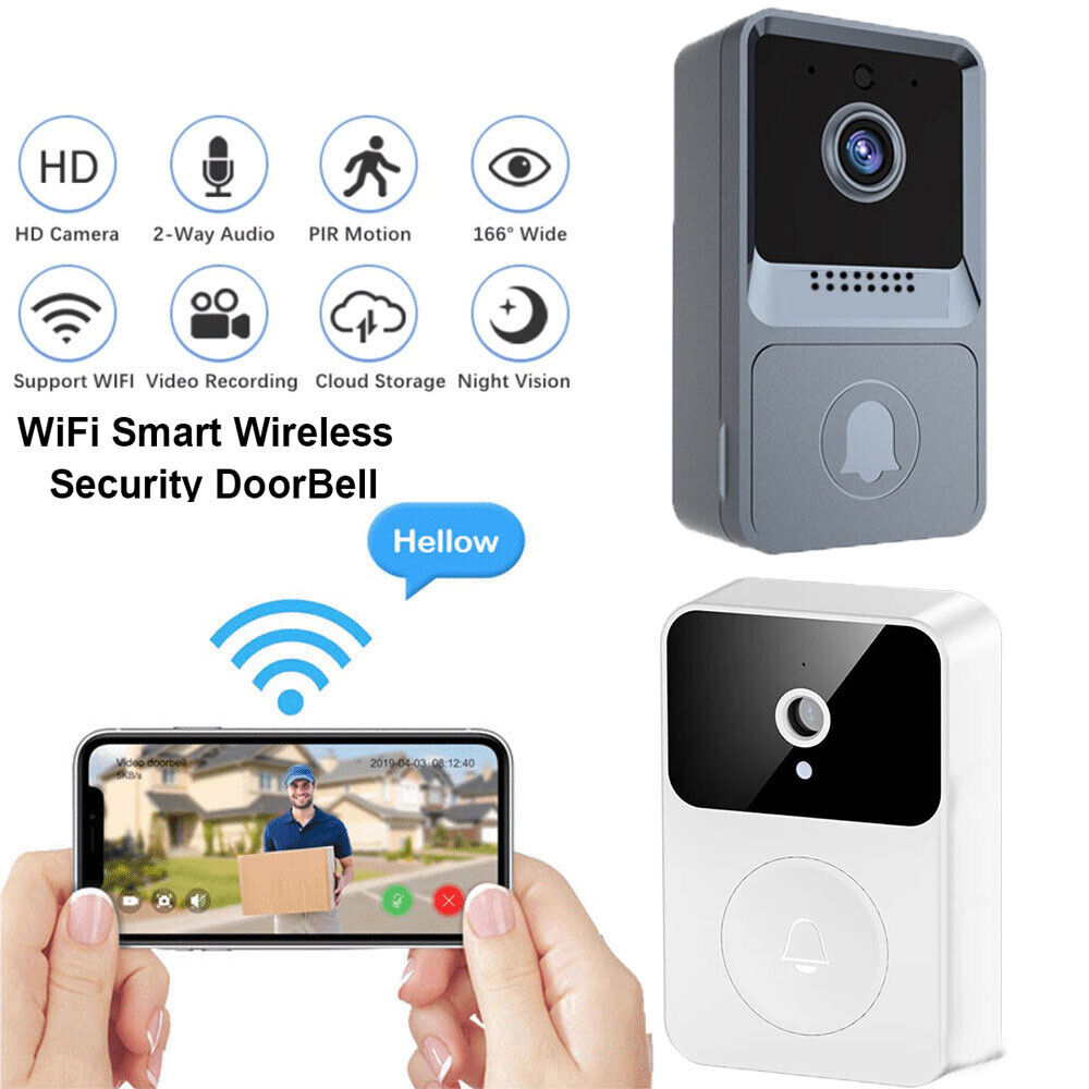 Smart Wireless WiFi Video Doorbell Intercom Video HD Camera Door Bell Security