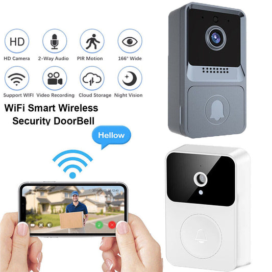 Smart Wireless WiFi Video Doorbell Intercom Video HD Camera Door Bell Security
