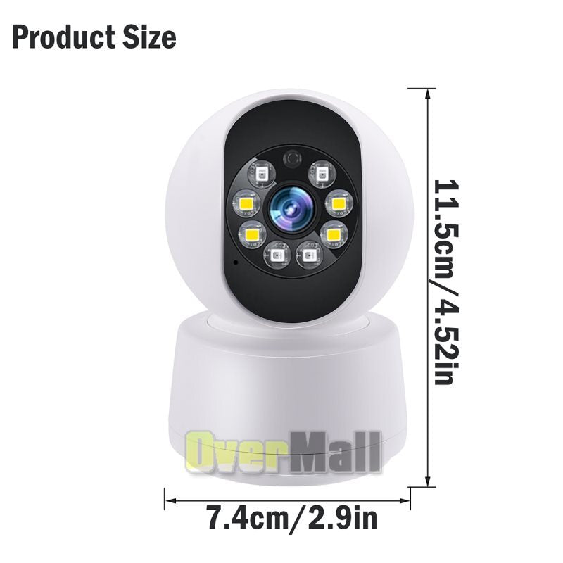 Camara De Seguridad Wifi HD Para Casa Interior Exterior Con Audio y Microfono
