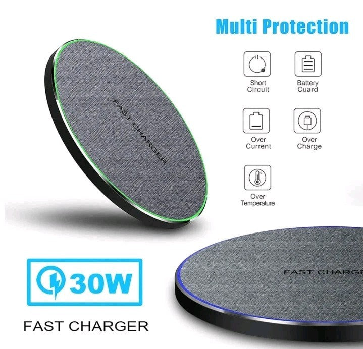 US 30W Wireless Charger Charging Pad Mat For iPhone 16 15 Pro Max 14 13 12 XS XR