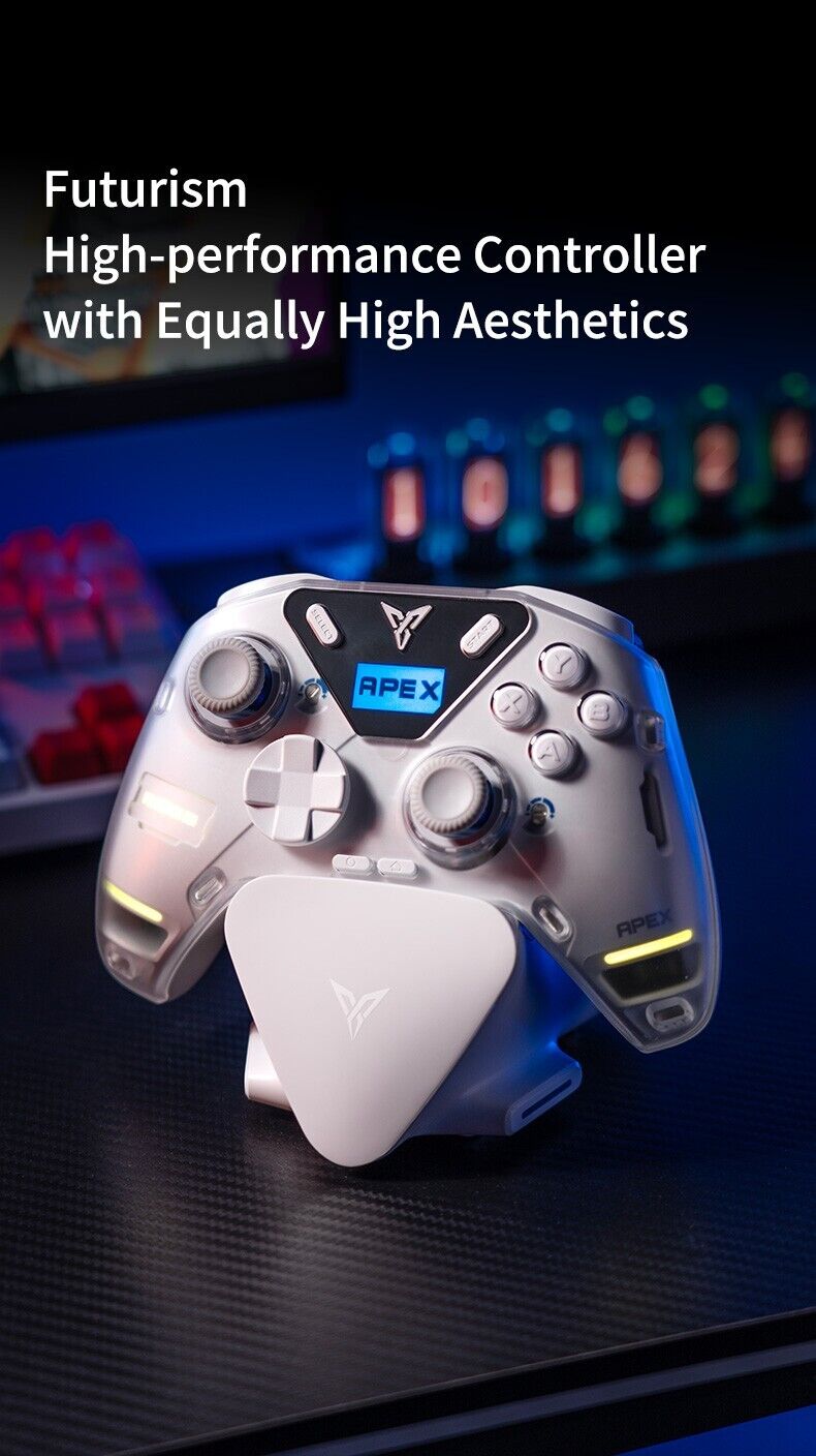 FLYDIGI APEX 4 Wireless Gamepad White Gaming Controller for PC/Switch 2/Android
