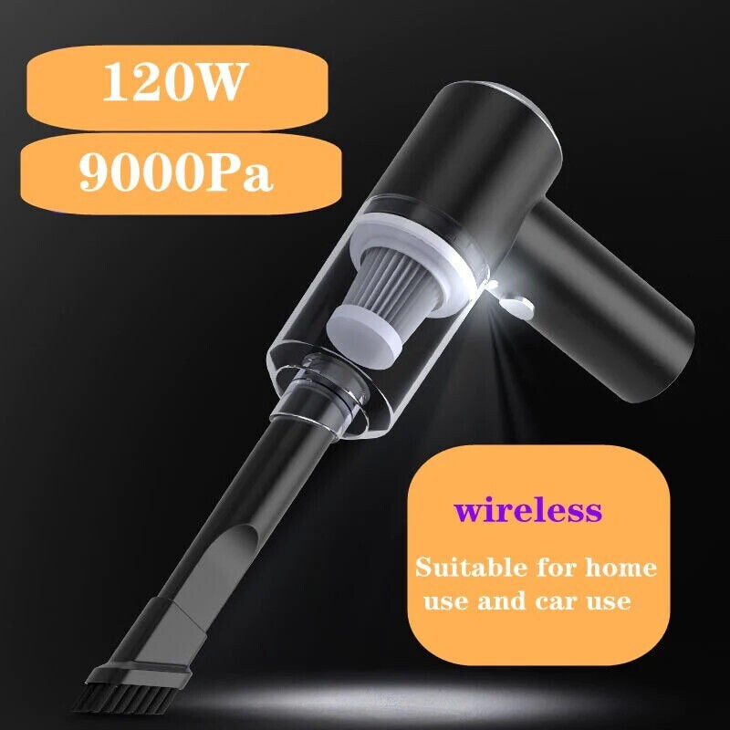 Powerful and Portable 9000Pa 3-In-1 Mini Auto Vacuum for Car,home