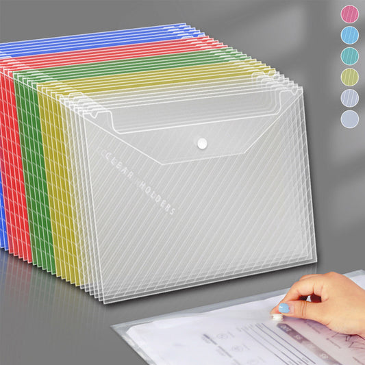 File Folder Plastic A4 Expandable Binder Pocket Perforated Pockets Envelope