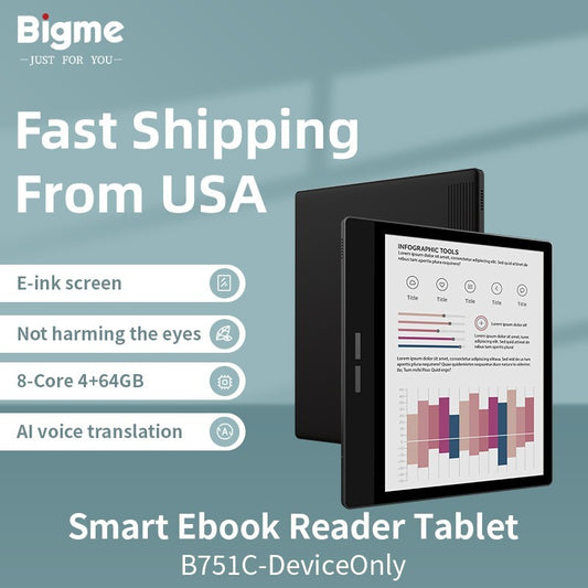 Bigme B751C Ebook Reader 7''E-Ink Color Paper Tablet for Notes,E-Book ereader