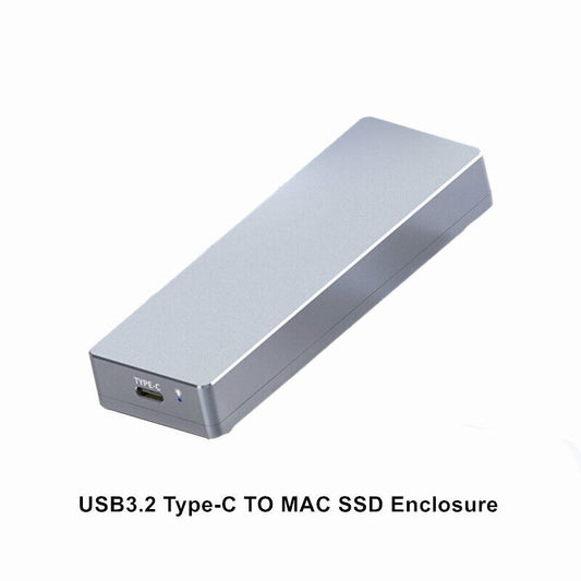 Portable USB 3.2 Type-C 12+16 PIN SSD Adapter Enclosure For Mac Book 2013-2017