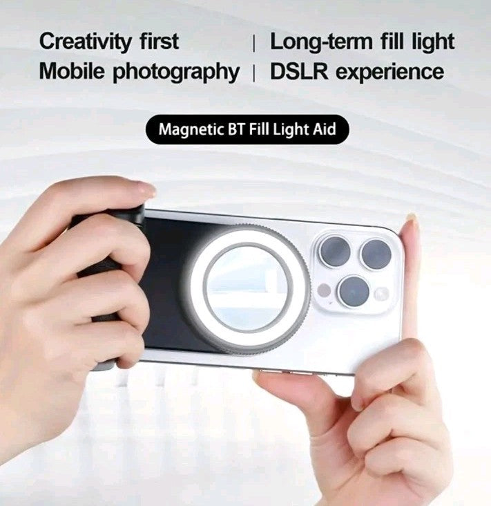 2 in 1 Magnetic Suction Handheld Bluetooth Phone Camera Shutter Hand Grip Holder