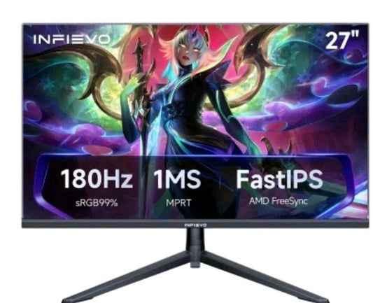 INFIEVO Gaming Monitor 180Hz IPS 2K QHD Liftable Stand