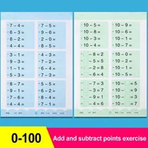 Addition And Subtraction Children's Learning Mathematics Workbook Handwritten