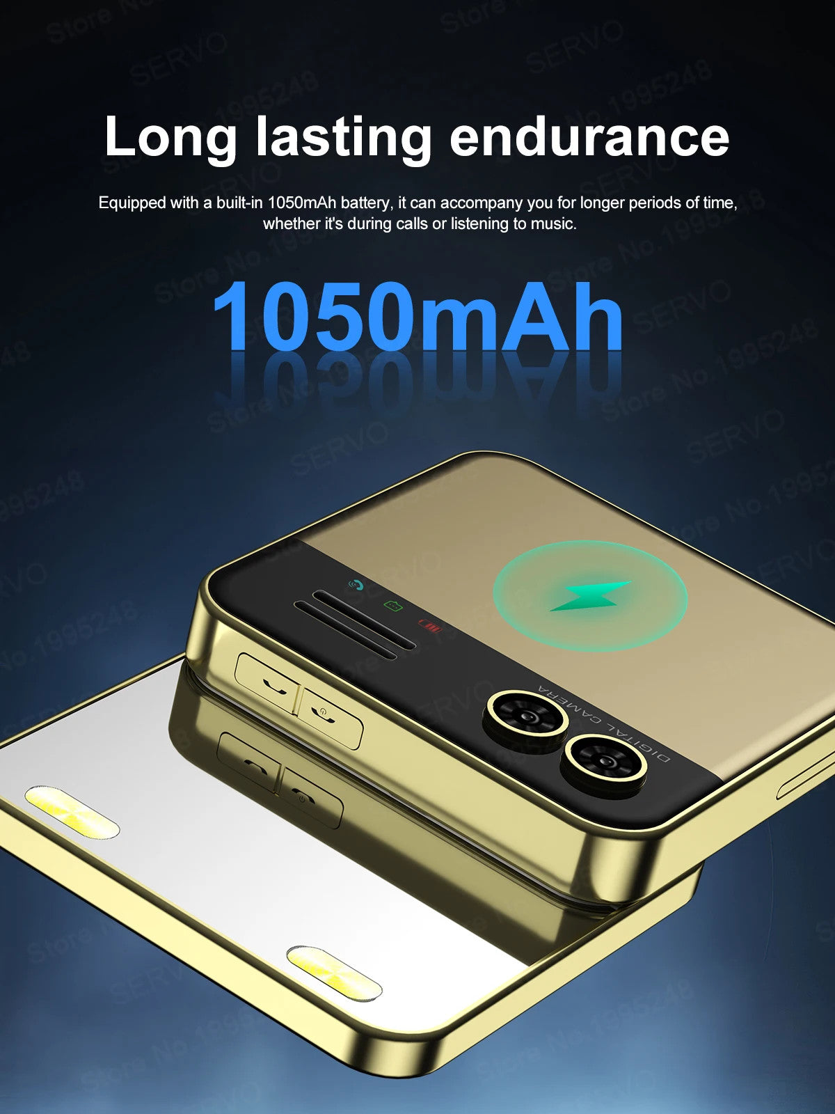 SERVO Rotating Sliding Mini Mobile Phones 2.4“ GSM Blacklist Speed Dail Dual SIM