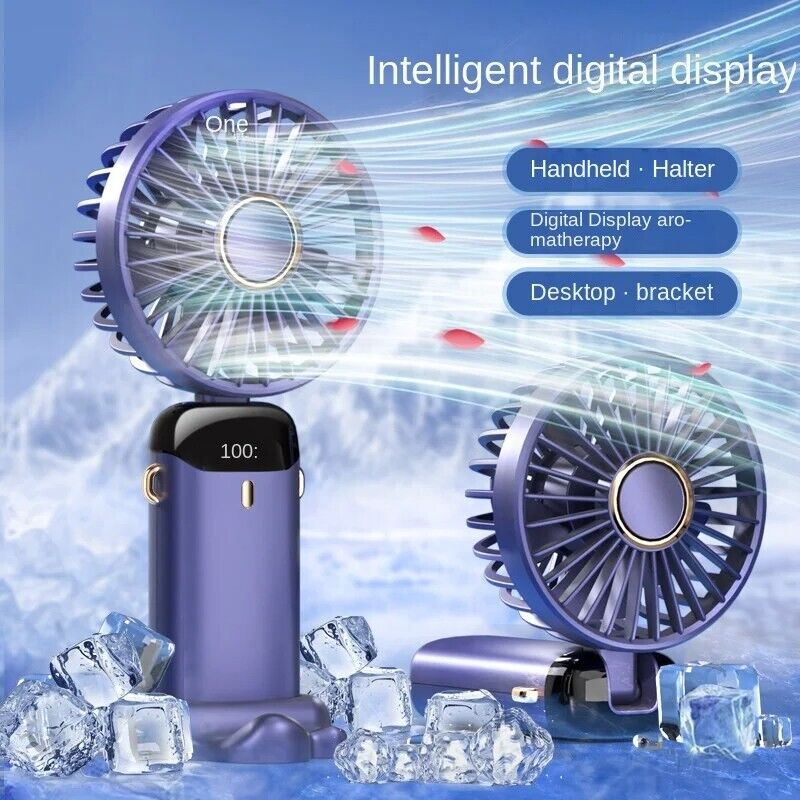 Portable Handheld Personal MINI face Fan 5Speeds Rechargeable Folding For Travel