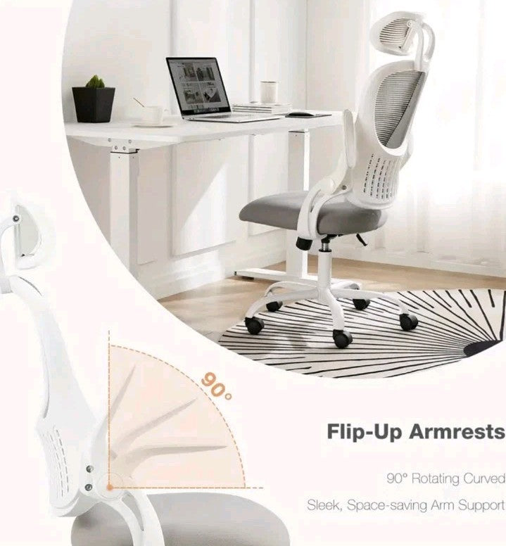 Ergonomic Office Chair, High Back Desk Chair with Flip-up Armrest