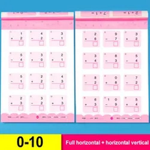 Addition And Subtraction Children's Learning Mathematics Workbook Handwritten