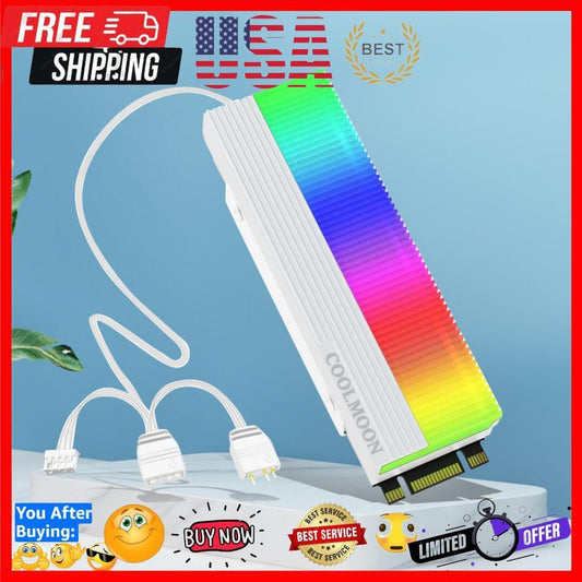 M.2 2280 SSD Heatsink Cooler M.2 SSD Heatsink Cooler Dual Interface 5V 3PIN ARGB