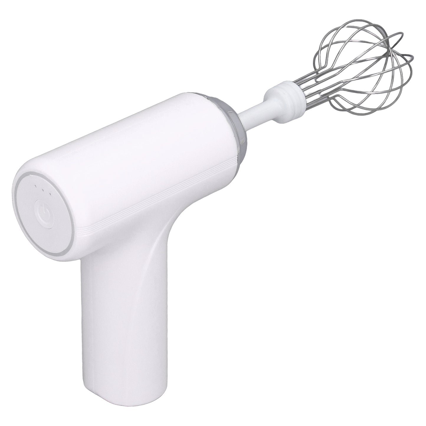 (White)Electric Cordless Hand Mixer Handheld Egg Whisk AN