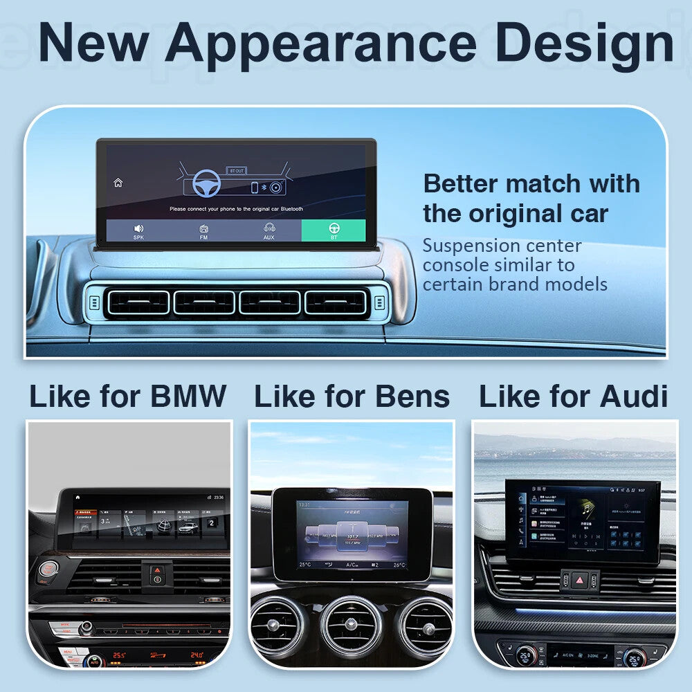 11.3inch Dashcam CarPlay Android Auto IPS Display Bluetooth AUX USB Fit for Benz