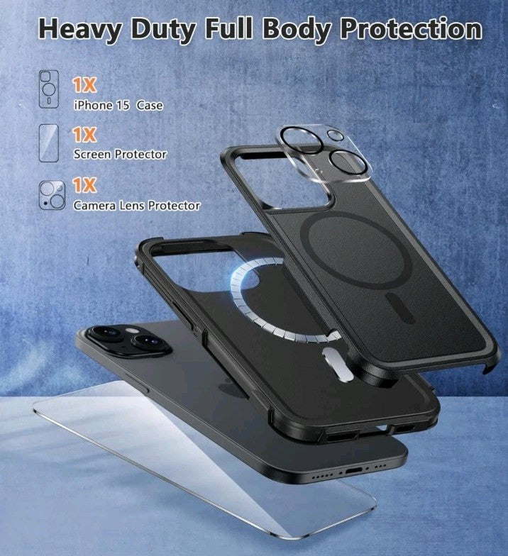 Shockproof Case Mag-Safe Magnetic Cover For iPhone 15